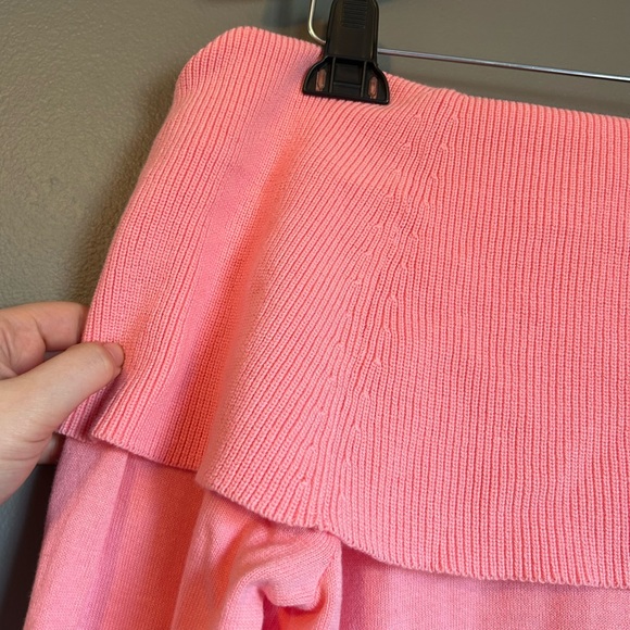 NWT Tommy Hilfiger Sz Large Peach Off Shoulder Long Sleeve Sweater Shirt Top! - Picture 10 of 10